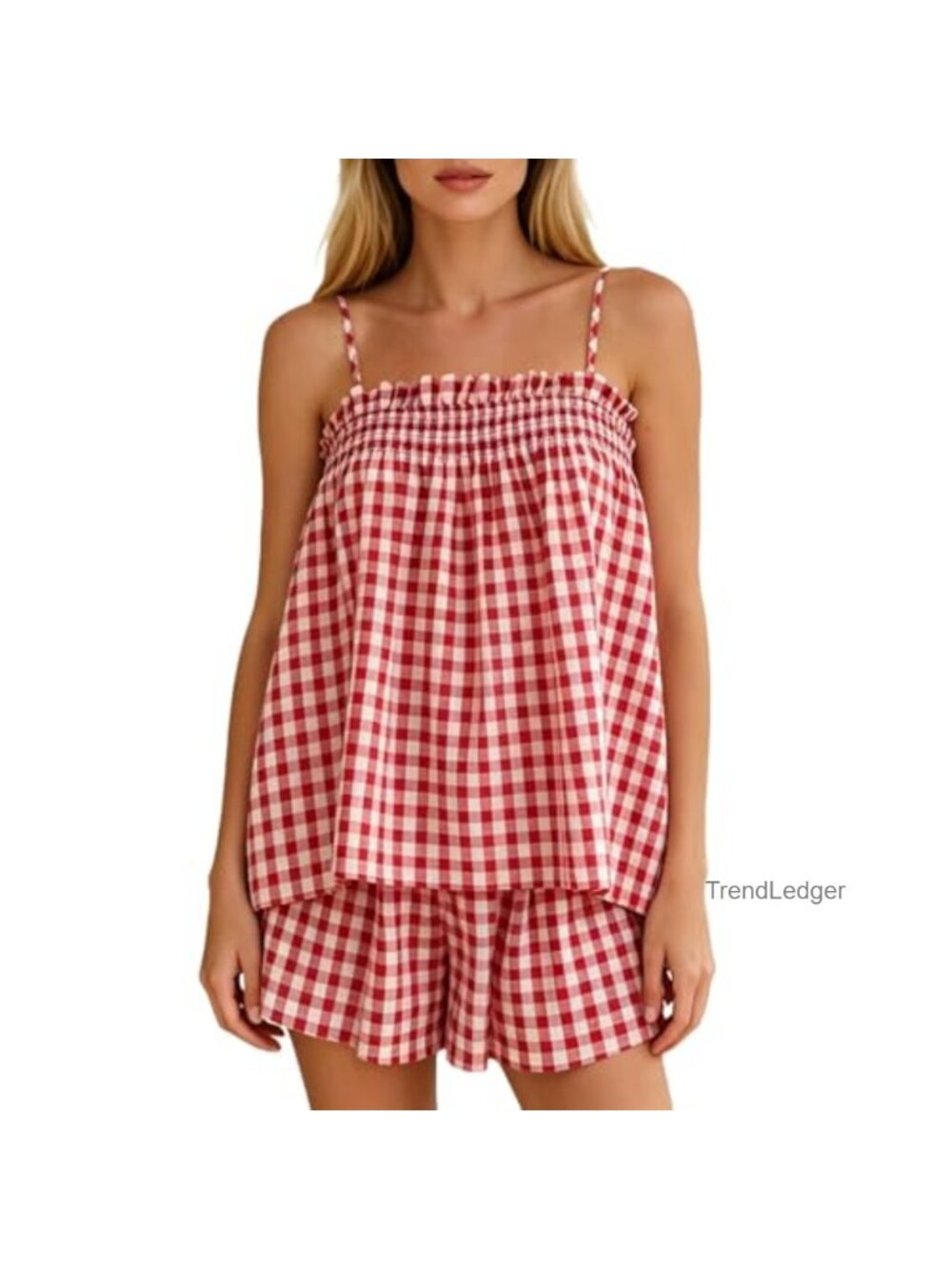 Sleeveless Ruffle Tank Top and Wide Leg Shorts Set Women Lounge